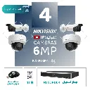 الباقة التجارية المتكاملة ( 4 كاميرات مراقبة شبكية  6MP-IP )