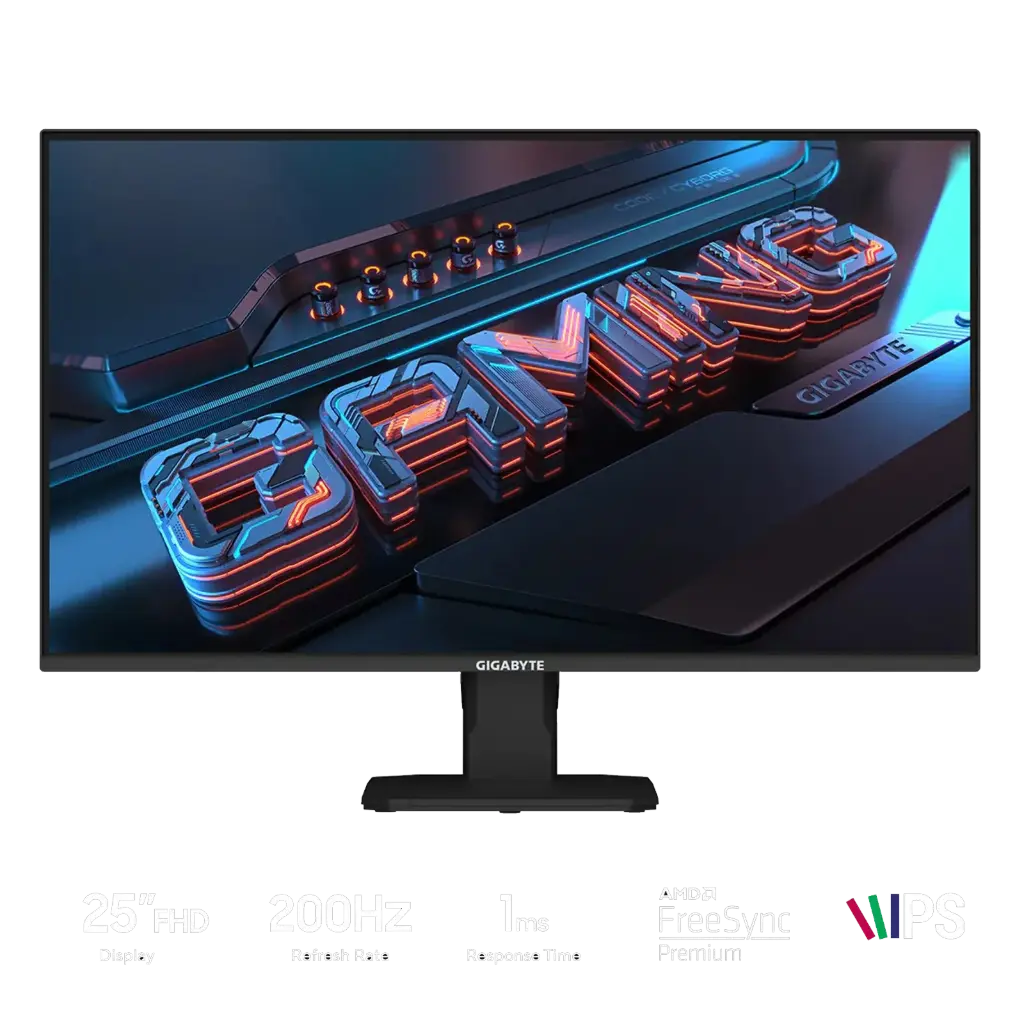 GIGABYTE ( 25- IPS  - 200Hz - 1Ms ) 