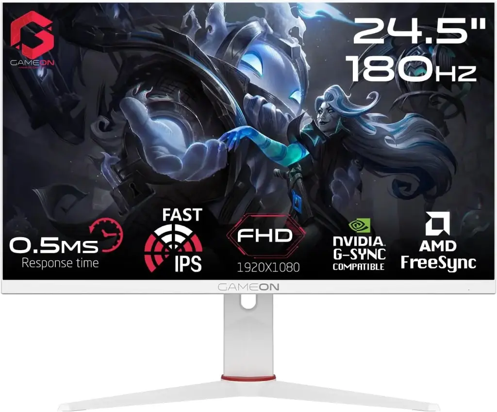 GAMEON ( 24 - IPS - 180Hz - 0.5Ms - WHITE - Support PS5 )