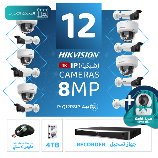 Integrated Commercial Package (12 8MP-IP CCTV)