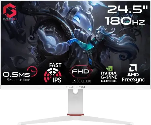 GAMEON ( 24 - IPS - 180Hz - 0.5Ms - WHITE - Support PS5 )