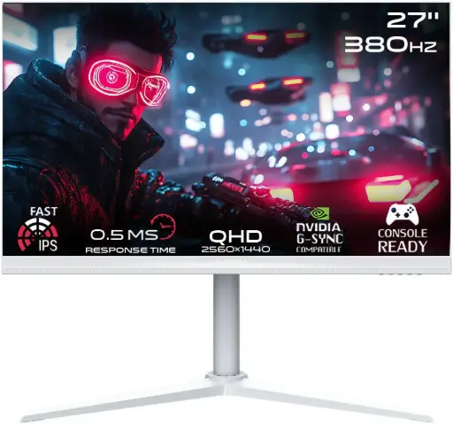GAMEON MONITOR ( 27 - Fast IPS - 380Hz - 0.5Ms - HDMI 2.1) شاشه ابيض 